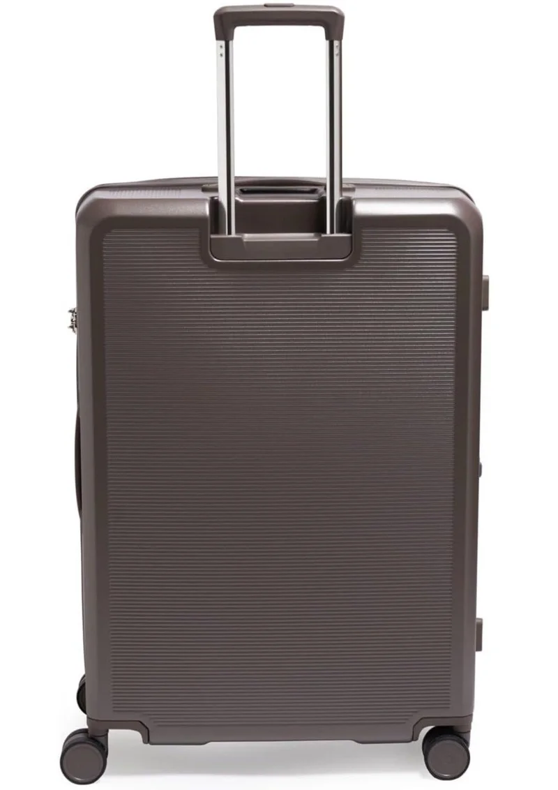 Echolac  sense 56+67+78 cm hardcase expandable 4-double wheeled 3 piece luggage trolley set - brown  | Best Price UAE